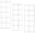 Econoco Portable Grid Panels, White, 3 Pack, 2' x 6' by Econoco