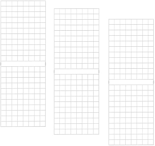Econoco Portable Grid Panels, White, 3 Pack, 2' x 6' by Econoco