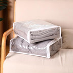 Riakrum 30 Pack Clear Zippered Storage Bags, 15x11x4 inches, Vinyl Plastic Sweater Sheet Organizers Storage Bags, PVC, for Clothes, Sheet, Blankets, Fabrics Organizers (Black & White) - Image 6