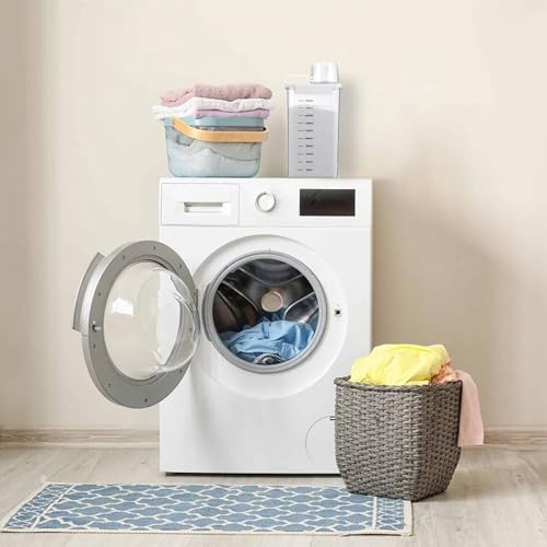 Sumnacon Laundry Detergent Dispenser 2 Pcs Sturdy Plastic Laundry Powder Storage Box with Cup Laundry Detergent Organizer for Laundry Room Versatile Laundry Beads Container Organizer for Borax,Grain - Image 6