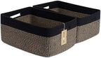 MiniArk Large Storage Baskets for Shelves, 17 x 13 x 7.5” Closet Organizers Bins for Clothes Blanket Towels, Baby Nursery, Toy Baskets Box, Woven Rope Baskets, 2 Packs Woven Brown by MiniArkStorageBasketsHome