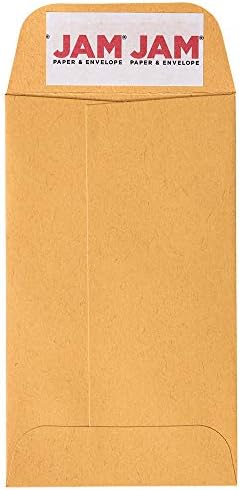 JAM PAPER #3 Coin Business Commercial Envelopes with Peel and Seal Closure - 2 1/2 x 4 1/4 - Brown Kraft Manila - Bulk 250/Box - Image 2