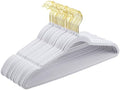 Premium Velvet Clothes Hangers Pack of 60, Heavy Duty, Non Slip Velvet Suit Hangers Heavy Duty with Gold Hook, 0.2 Inch Slim Space Saving Hangers for Suits, Pants, Shirts, and Dress (White) by SmartHomeforYourFamily