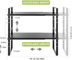 Across-Star Expandable Cabinet Shelf Organizer Rack, Stackable Kitchen Counter Storage Shelves Stand, Adjustable Height Pantry Shelf Spice Rack - Image 5