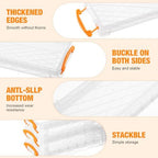 Gueevin 24 Pcs Pencil Box Clear Plastic Pencil Case, Orange - Image 3