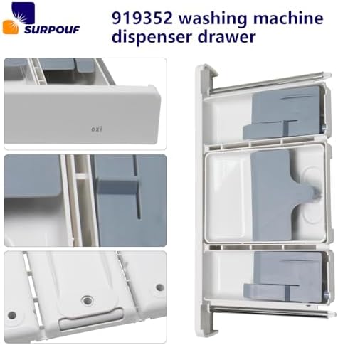 W10919352 Washing Machine Dispenser Drawer Replacement Compatible with Whirlpool Maytag 4455043 AP6037331 PS11770104 W10777533 W10794835 - Image 4