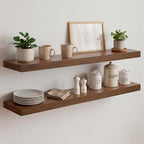 Homeforia 30 Inch Floating Shelves, High-End Solid Pine Wood, Set of 3 by Homeforia