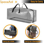 SpaceAid Heavy Duty Moving Bags, Extra Large Storage Totes W/Backpack Straps Strong Handles & Zippers, Alternative to Moving Boxes, Packing & Moving Supplies, Clear (8 Pack) - Image 4