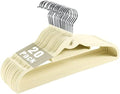 Velvet Clothing Hangers Slim Stackable Non-Slip Beige Suit Hanger Space Saving Clothes Hanger Heavy Duty Adult Hangers with 360°Swivel Hook Pack of 20 by JohneyRulu