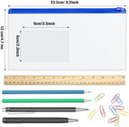 Marspark 100 Pcs Zip Envelope Poly Clear Pencil Pouch, Blue - Image 2
