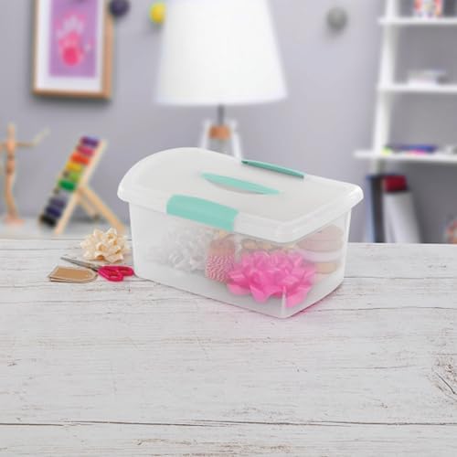 Sterilite Nesting ShowOffs Medium Storage Bins with Lids & Handles, 12-Pack - Image 4