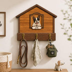 Personalized Pet Key Holder for Wall Mount, Wooden Keychain Holder Entryway by VINARTSVN