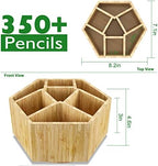 Bamboo Art Supply Organizer,Rotating Pencil Holder Back to School Supplies - Image 2
