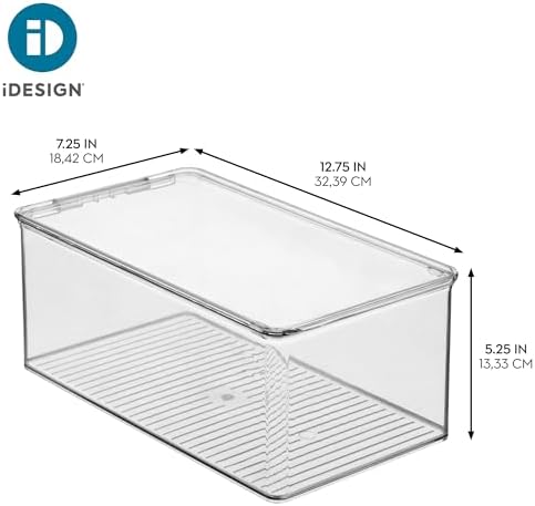 iDesign Stackable Shoe Box with Hinged-Lid, Set of 4, Clear - Image 4