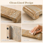 16"x4" Natural Marble Tray Pedestal Stand, Bathroom Counter Vanity Trays - Image 5