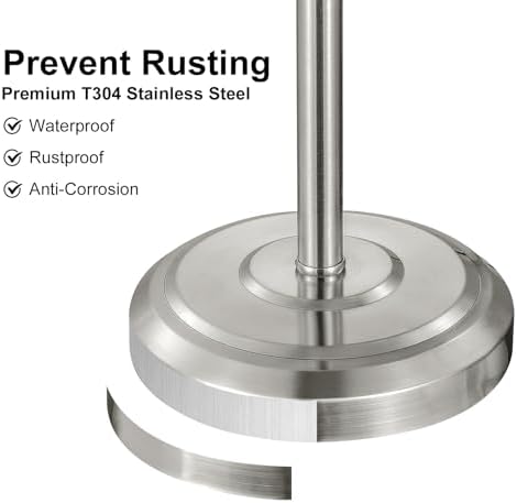 Brushed Nickel Toilet Paper Holder Free Standing，Stainless Steel - Image 2
