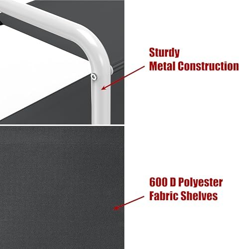 Simple Houseware Coat Rack with Shelf, Standing Hall Tree with Hooks, White - Image 3