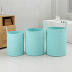 Laundry Basket Hamper Tall Rope Storage Woven for Blanket toys Dirty Clothes in Living Room Bathroom Bedroom (Cyan, 80L/21.3Gal) - Image 6