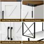 RUSTOWN Farmhouse Medicine Cabinet with 2 Barn Door, Bathroom Wall Cabinet - Image 6
