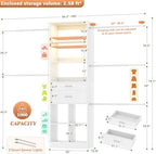 Besiost Closet System, Closet Organizer System with Smart Sensor Lights, Enclosed storage volume: 2.58 ft³, White - Image 3
