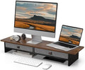 Fenge 35 Inch Monitor Stand with Drawer Storage, Computer Riser for Desk by Fenge