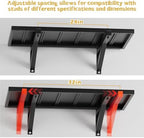 2pcs Garage Wall Shelving - 3.5 * 2FT Extra Large Heavy Duty Floating Metal Shelves with 30 Hooks,Load Capacity 1102 Lbs, Hanging Garage Storage Tool Hanger Organizer Utility Rack,For Home,Workshop - Image 5