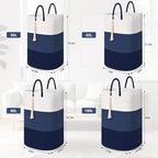 Woven Laundry Basket for Clothes,65 L Large Rectangle Laundry Hampers with Beads Tassel, Nursery Storage Basket for Toys, Tall Dirty Clothes Hamper for Bedroom Aesthetic, Laundry Room Organization - Image 3