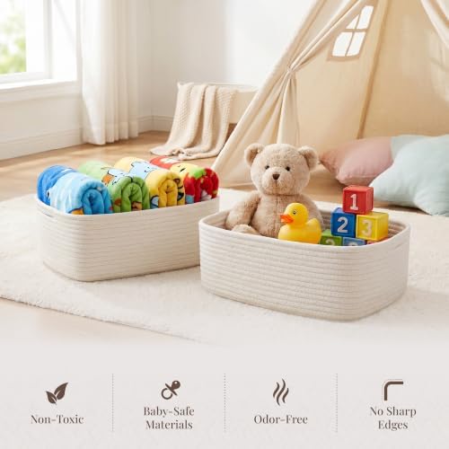Storage Baskets for Shelves, 5 Pack, 2 Sizes Organizer Bins - Image 4