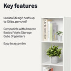 Amazon Basics 3-Cube Bookcase Compatible with Fabric Storage Cube Organizers, Sturdy, Easy to Assemble, White - Image 3