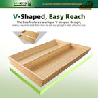 BAMOTTO CRAFTBAMBOO Large Long V-Shaped Bamboo Drawer Organizer Set of 3 - Image 3