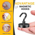 DIYMAG Magnetic Hooks,170lbs Heavy Duty Magnets with Hook Black 24 Pack - Image 5