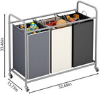LINZINAR 3 Bags Laundry Hamper Assorted Laundry Basket 135L Laundry Sorter - Image 6