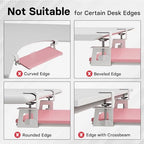 BONTEC Under Desk Keyboard Tray, Pull-Out Keyboard & Mouse Platform - Image 2
