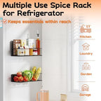 ULIBERMAGNET Magnetic Baskets Fridge Organizers, Large Capacity Metal Wire Mesh Basket Spice Rack for Fridge Storage, Magnetic Shelf for Garage, Laundry, Kitchen, Workshop, Cabinet(2 Pack) - Image 3