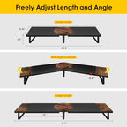 Across-Star Dual-Monitor Stand for Desk - Large Adjustable Length and Angle Riser for 2 Monitors, Double Computer Desktop Organizer, Shelf for TV, Laptop, Printer - Image 3