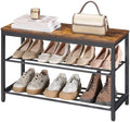 HOOBRO Shoe Bench, 3-Tier Narrow Entryway Bench with Seat, Shoe Rack by HOOBRO