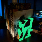 Glow in The Dark Green Resin Bookends, Burl Wood Book Ends for Shelves – Unique Luminous Book Organizer for Office Desk, for Book Lovers (Luminous Green) - Image 5