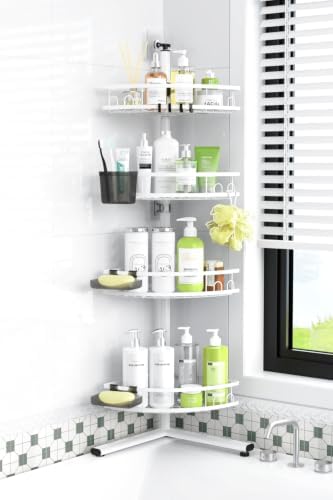Standing Shower Caddy Corner - 4-Tier Rustproof Bathroom Shower Stand Shelf by Aitatty