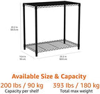 Amazon Basics 2-Shelf Stackable Storage, 13.3" D x 23.2" W x 22.2" H, Black - Image 5