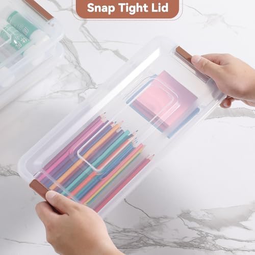 novelinks 4 Quart Clear Plastic Storage Containers with Lids (8 Pack) - Image 5