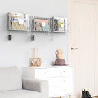YBING Wall File Organizer 6 Pack Mesh Wire Hanging File Holder, White - Image 6