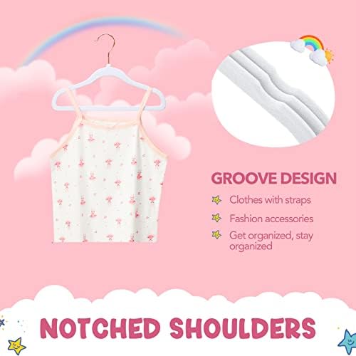 HOUSE DAY Velvet Baby Hangers for Closet, Kids Hangers Velvet 60 Pack - Image 6