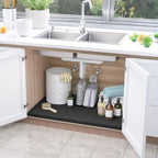 SIKADEER Waterproof Under Sink Mat 46" x 22" Silicone Mat Cabinet Protector - Image 2