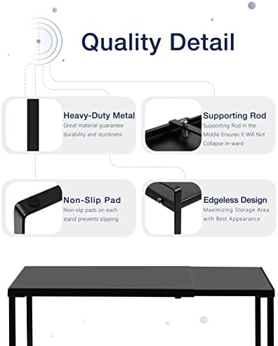 Nxconsu Expandable Cabinet Shelf, Shelf Riser for Cabinets, 8.26" Black - Image 4