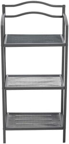 Household Essentials 3-Tier Metal Over the Toilet Bathroom Storage Shelf, Silver - Image 4