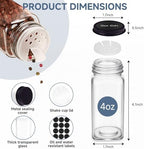 DIDITIME Spice Rack Organizer with 24 Glass Jars and 60 Labels, 4-Tier Seasoning Organizer for Cabinet, Countertop, Pantry or Wall Mount, Rust-Resistant Carbon Steel Spice Jar Set with Marker - Image 3
