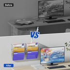 samstar 6 Pack Clear Wall File Holder, Wall Mount Acrylic File Organizer Hanging Wall Pocket Mail Magazines Organizer for Office,Home - Image 5