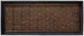 HF by LT Mandala Premium Rubber Boot Tray, 34 x 14 inches, Heavy Duty Vulcanized Rubber Design, One-Piece Seamless Construction, Year Round Use Indoors/Outdoors, Black with Brushed Brass by HFbyLT