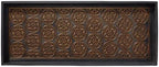 HF by LT Mandala Premium Rubber Boot Tray, 34 x 14 inches, Heavy Duty Vulcanized Rubber Design, One-Piece Seamless Construction, Year Round Use Indoors/Outdoors, Black with Brushed Brass by HFbyLT