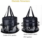 Circular Hairdressing Bag, 2 Piece Set Hairstylist Travel Bag, Large Capacity Makeup Bag for Hairstylist, Barber Tools Storage Organizer with Heat Insulation Material, Waterproof Shower Toiletry Bag - Image 2